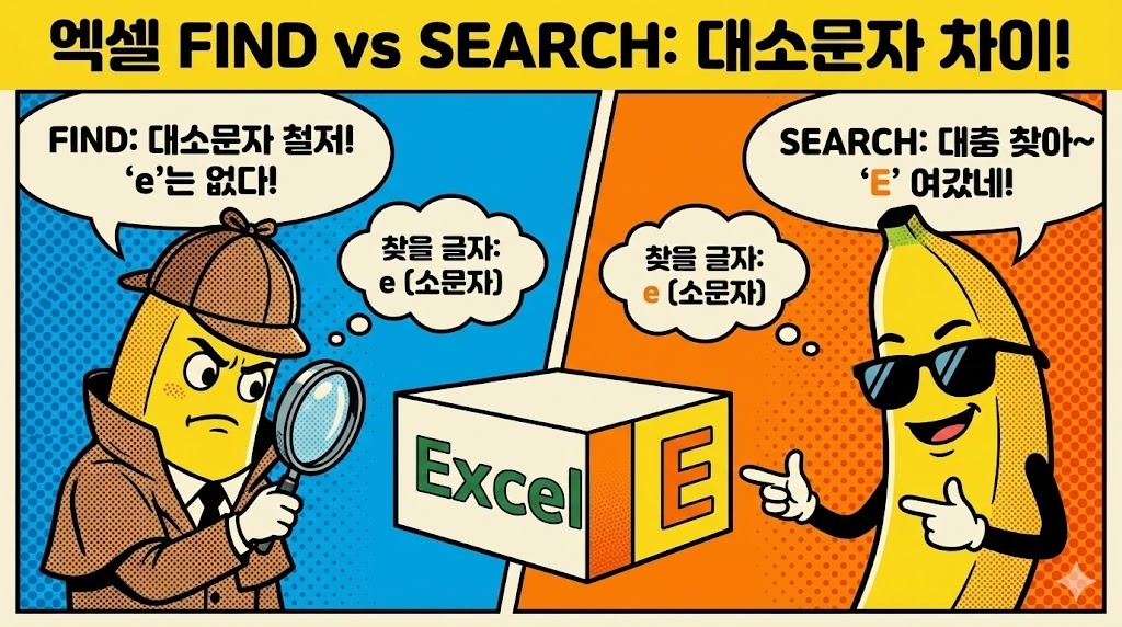 FIND & SEARCH: 긴 문장에서 특정 단어 위치 찾기 (두 함수의 차이점)