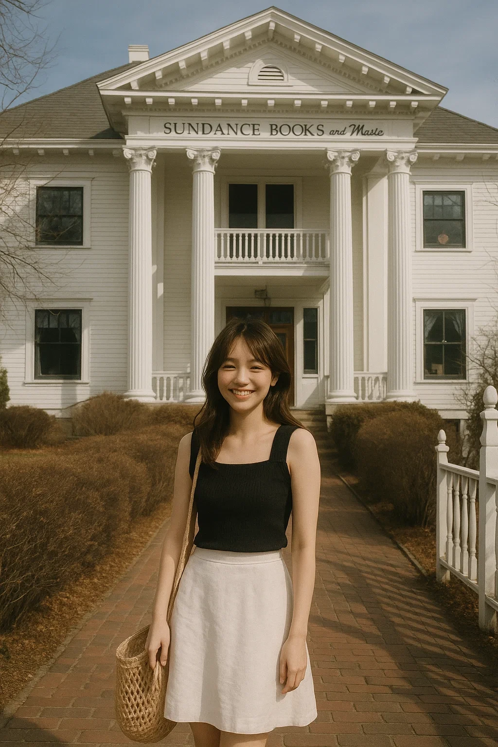 Sundance Books and Music 앞에서 사진찍기