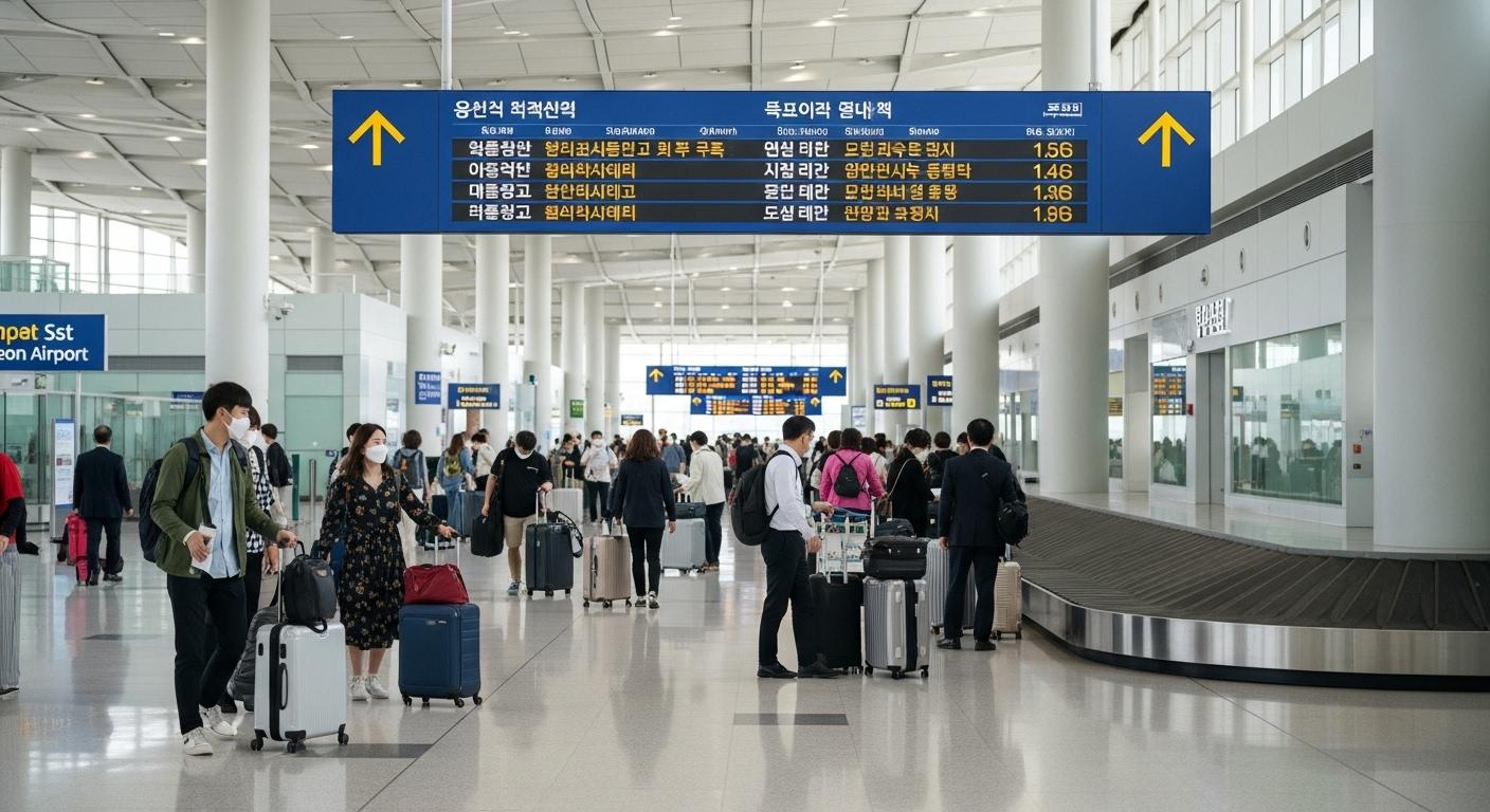 인천공항 비행기 도착시간