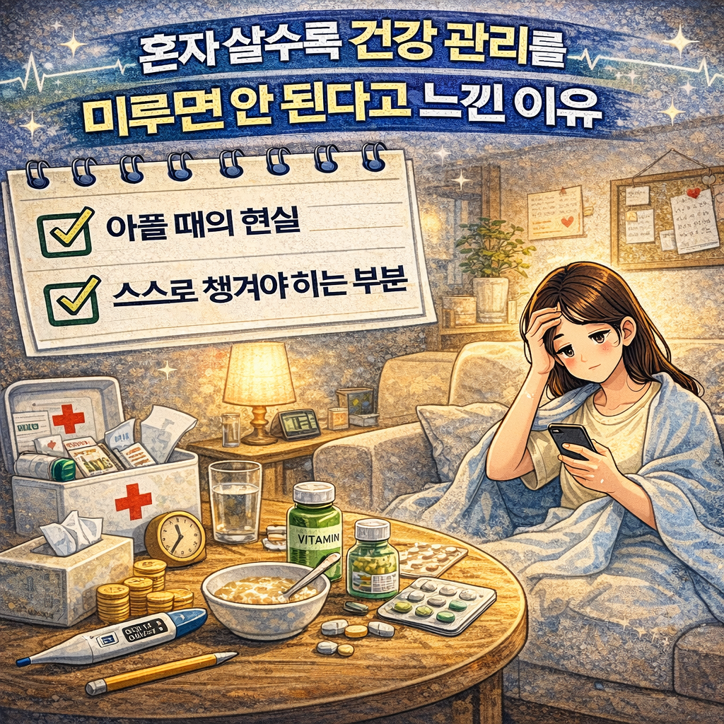 혼자 살수록 건강 관리를 미루면 안 된다고 느낀 이유