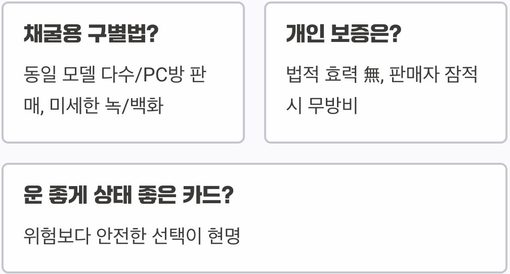 그래픽카드 채굴 에디션, 반값의 유혹과 숨겨진 위험