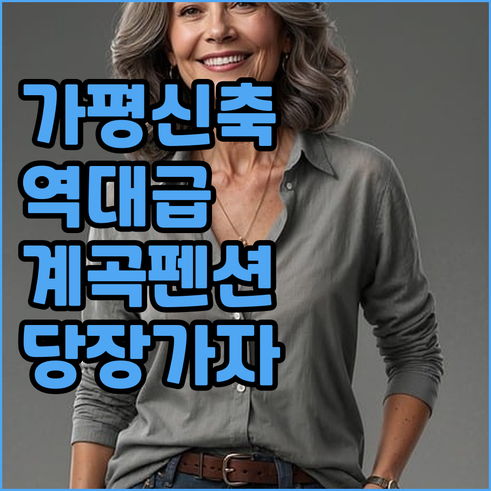 서울 근교 가평 신축 펜션 순위와 물..