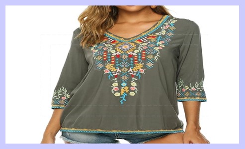 보헤미안 스타일 블라우스
