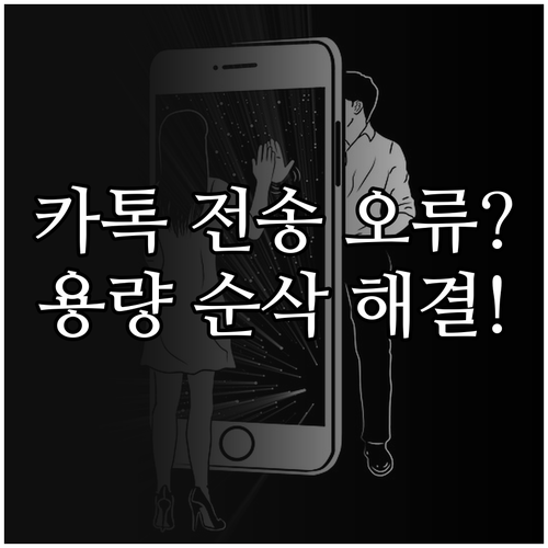 카카오톡 업데이트 및 저장공간 최적화..
