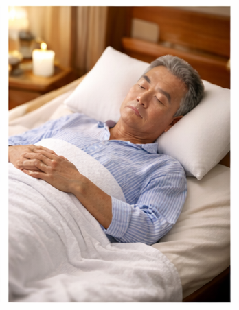 숙면취하는 시니어