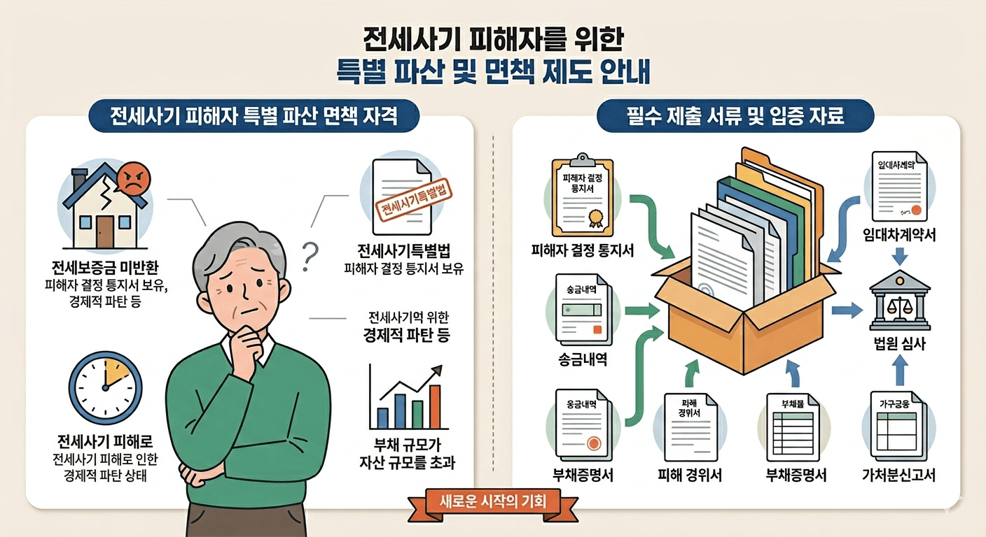 전세사기 피해자를 위한 특별 면책 정보 이미지