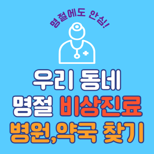 우리 동네 명절 비상진료병원,약국찾기