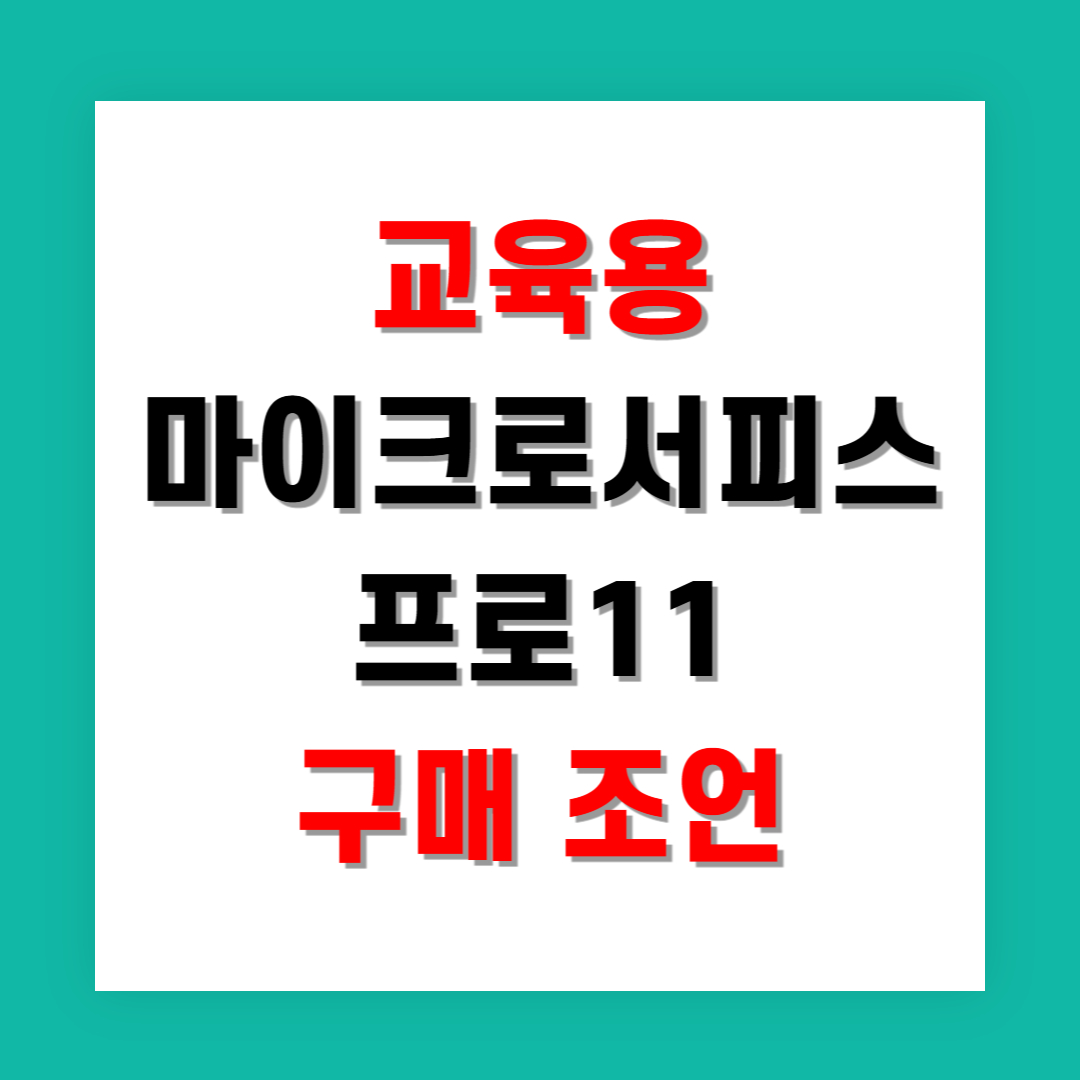 교육용으로 적합한 마이크로서피스 프로11 구매 조언