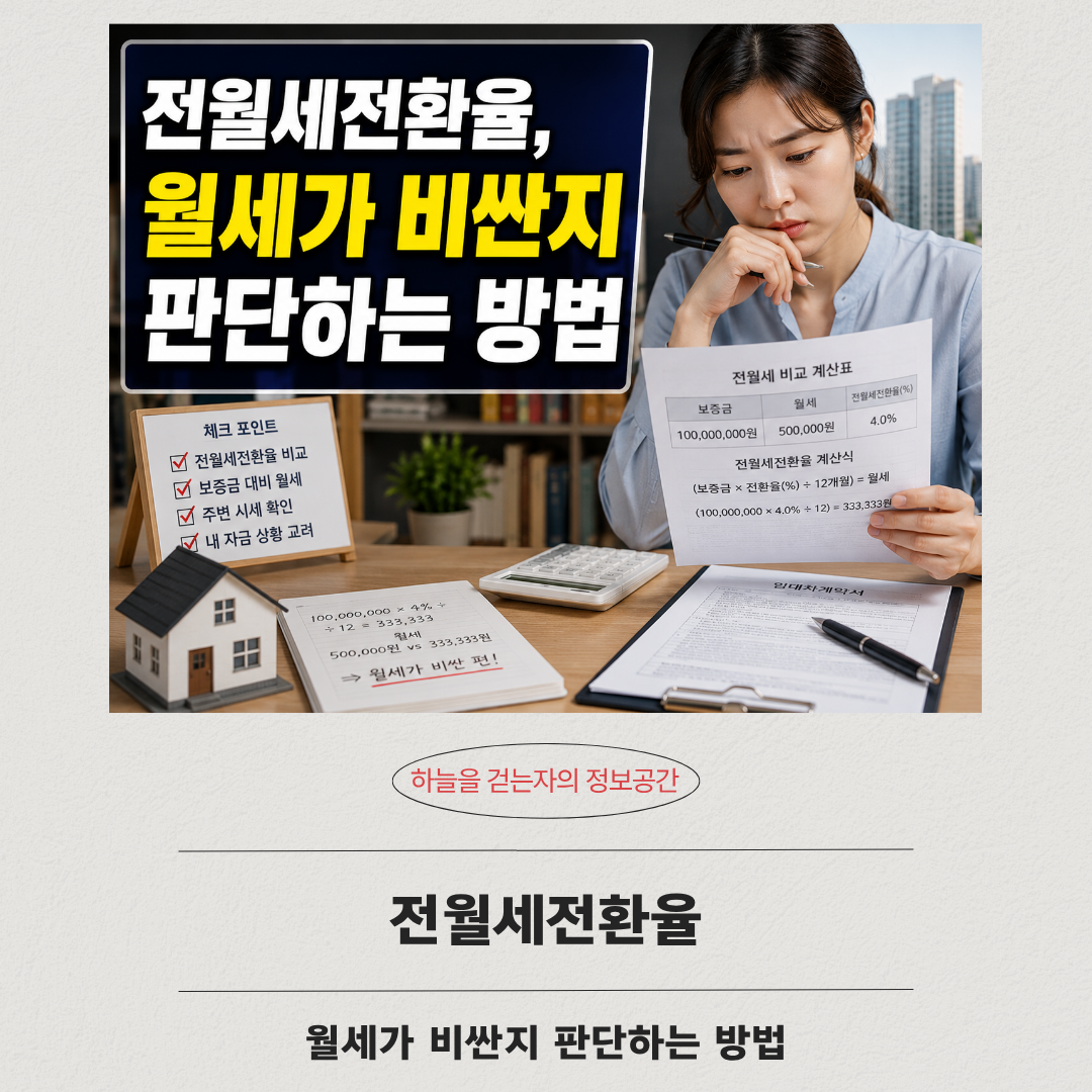 전월세전환율, 월세가 비싼지 판단하는 방법