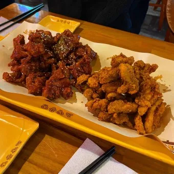 노랑통닭 메뉴 추천 갈릭인더딥 순살3종 엄청큰 후라이드 가격_11