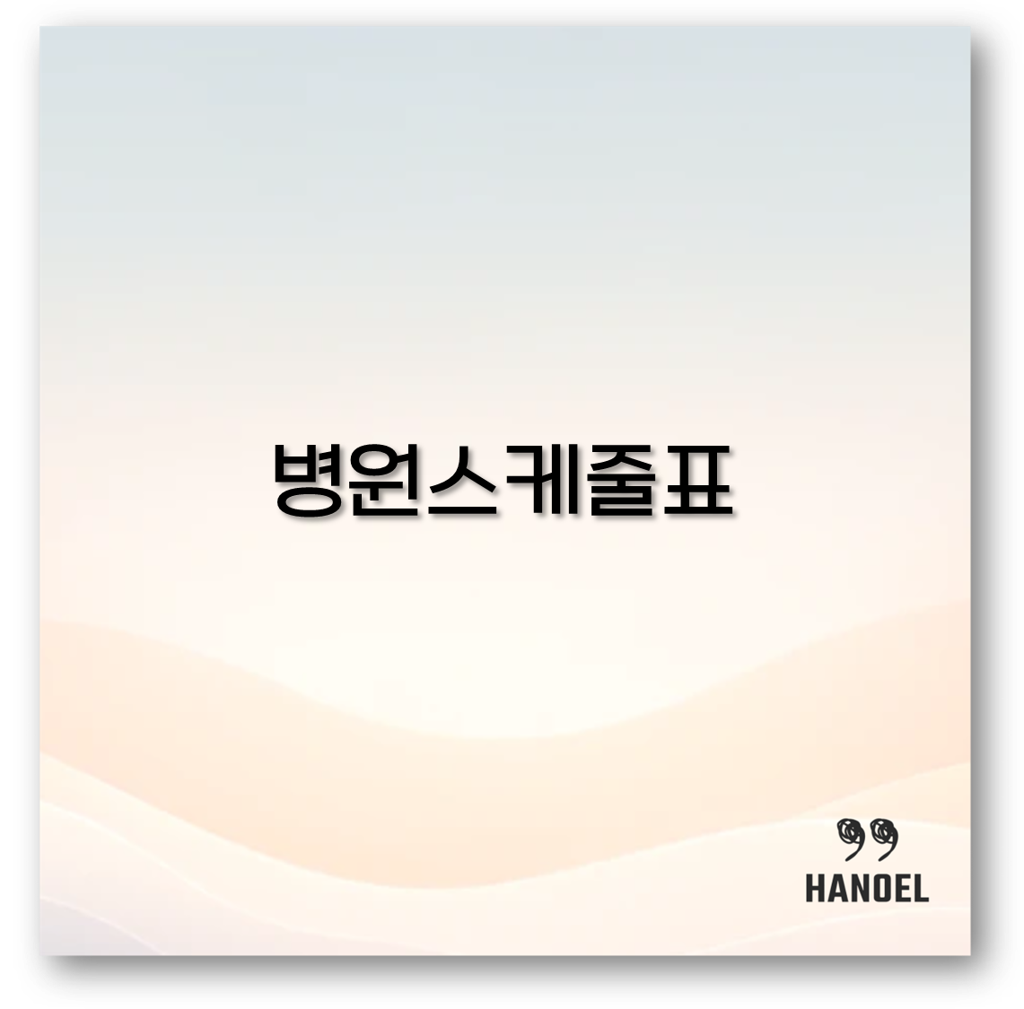 병원스케줄표