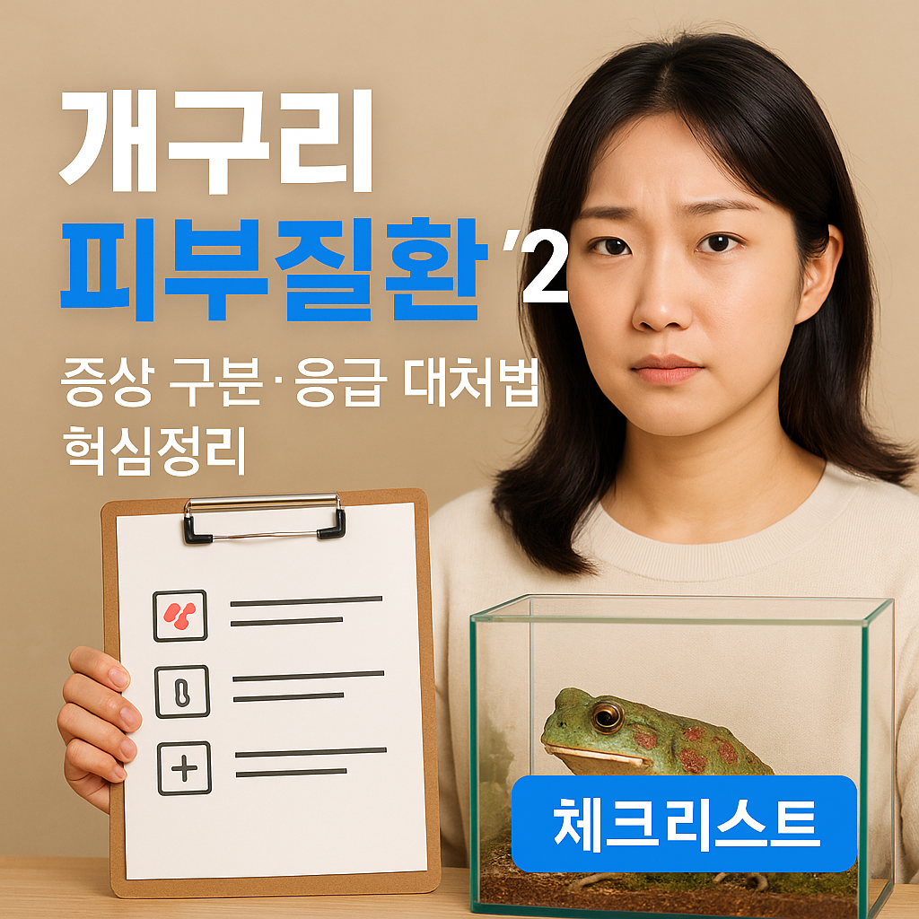 개구리 피부질환 ’26 | 증상 구분·응급 대처법 핵심정리