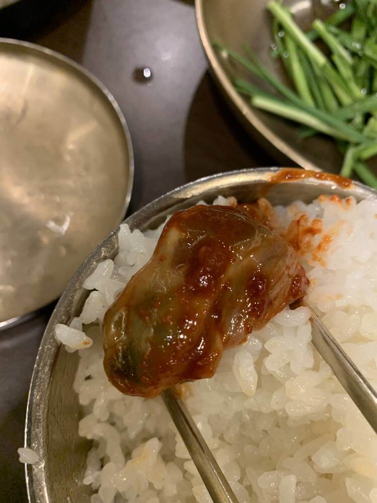 흰쌀밥에 먹는 굴젓