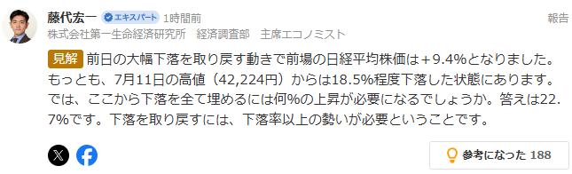 수석 이코노미스트 후지시로 히로이치씨