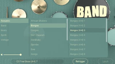 어쿠스틱 컬렉션의 드럼 악기