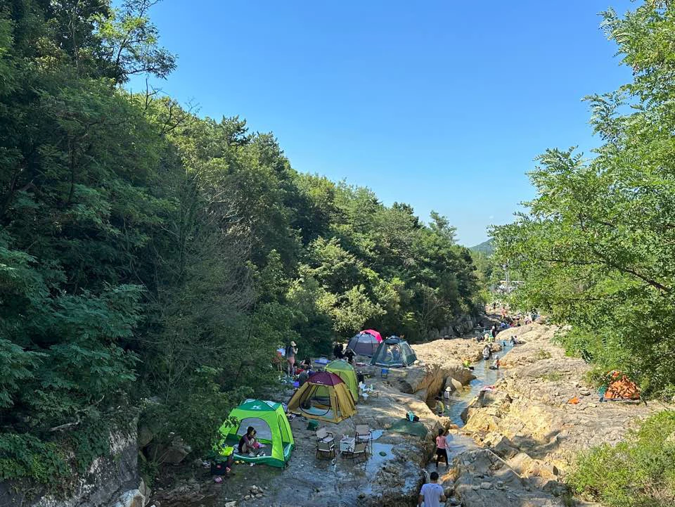 삼막사계곡 피서객들 사진