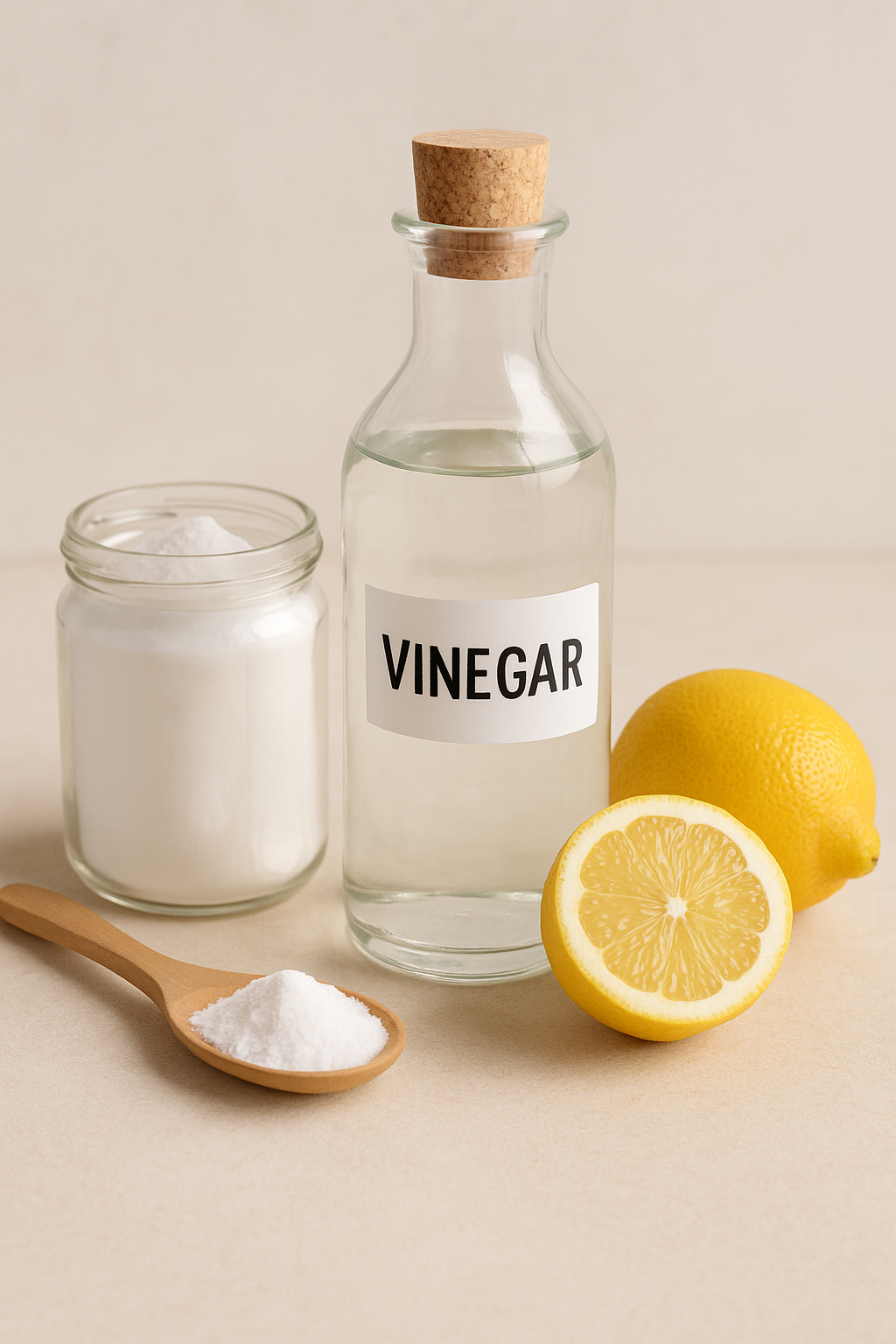 식초와 레몬을 활용한 천연 세정제 만들기 대표 이미지