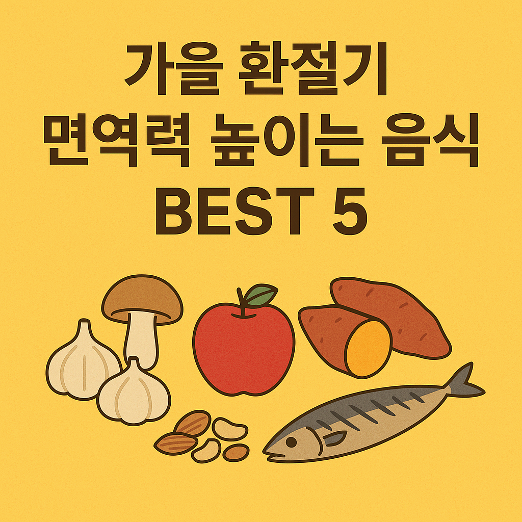 가을 환절기 면역력 높이는 음식 BEST 5