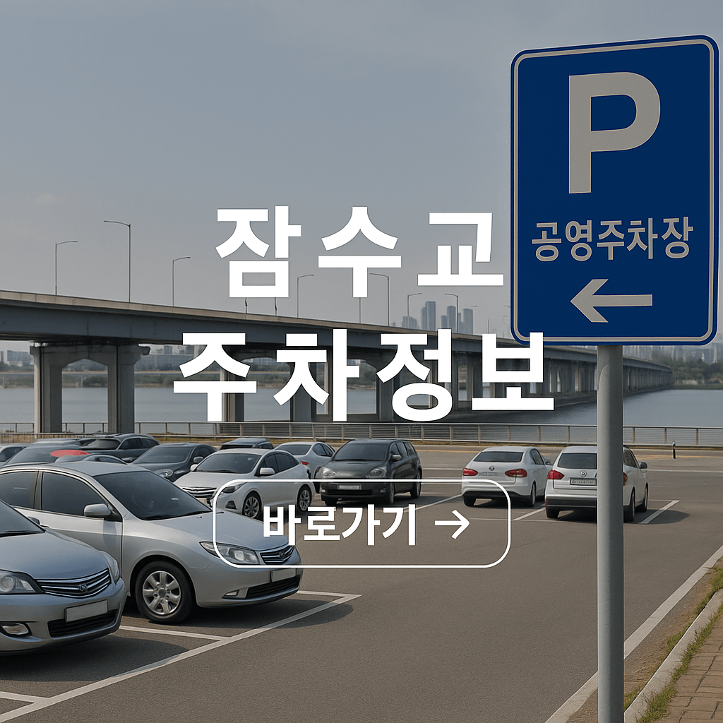 2025 잠수교, 반포대교 인근 주차장 총정리