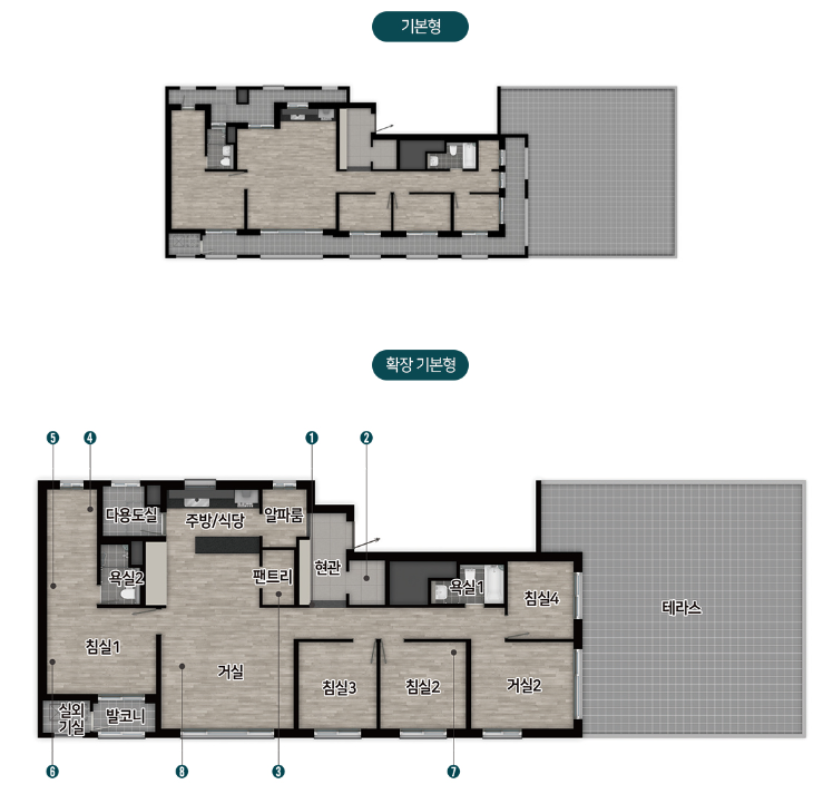 동탄-파크릭스-110P2type-평면도