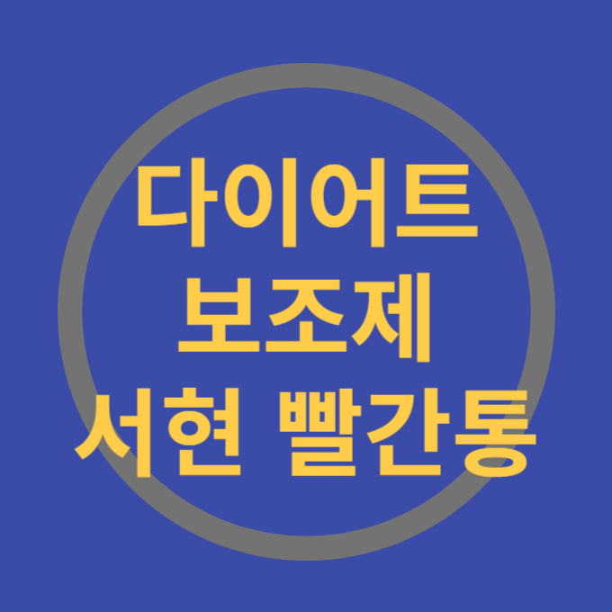 다이어트보조제 서현 빨간통