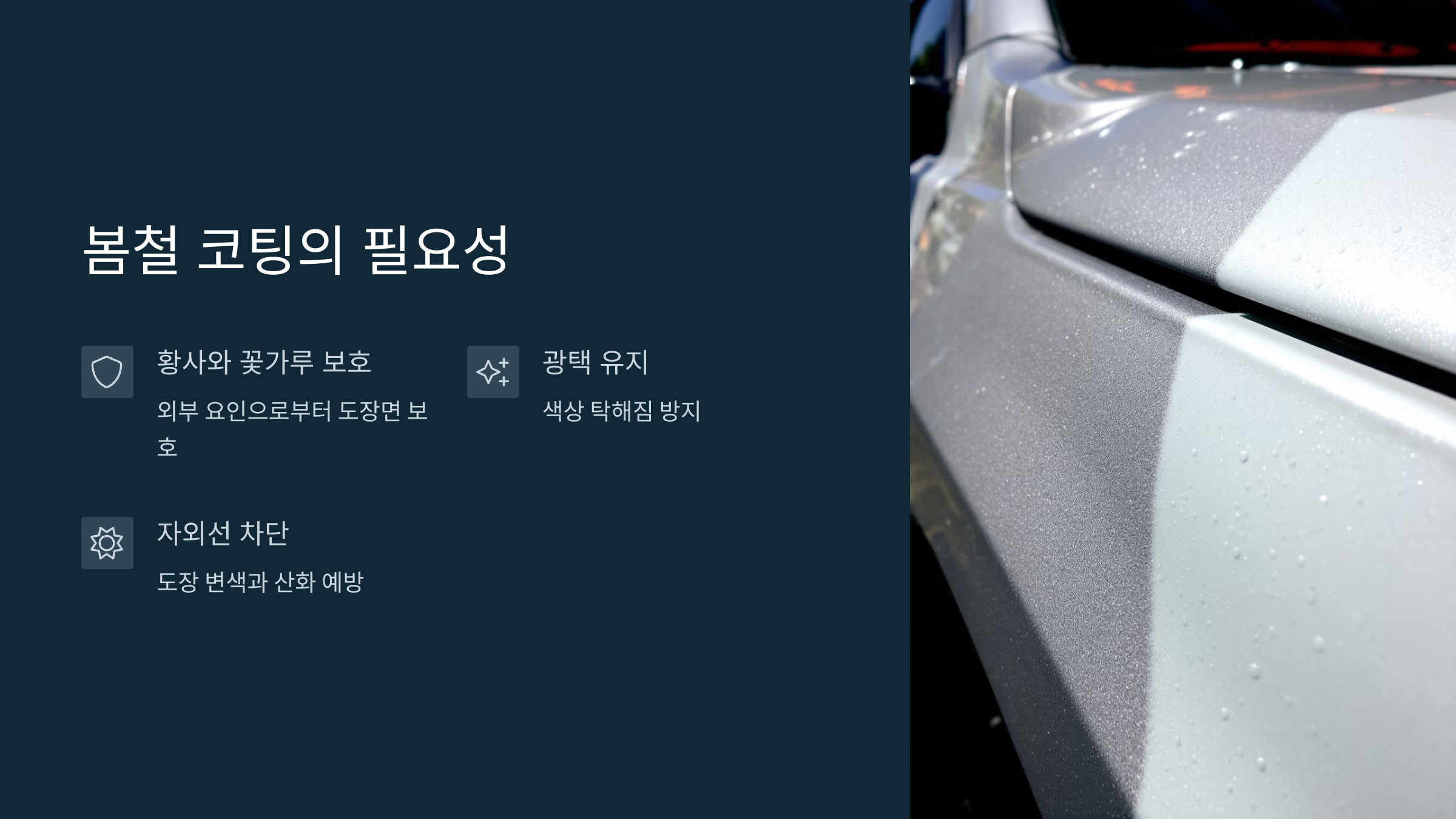 봄철 코팅의 필요성