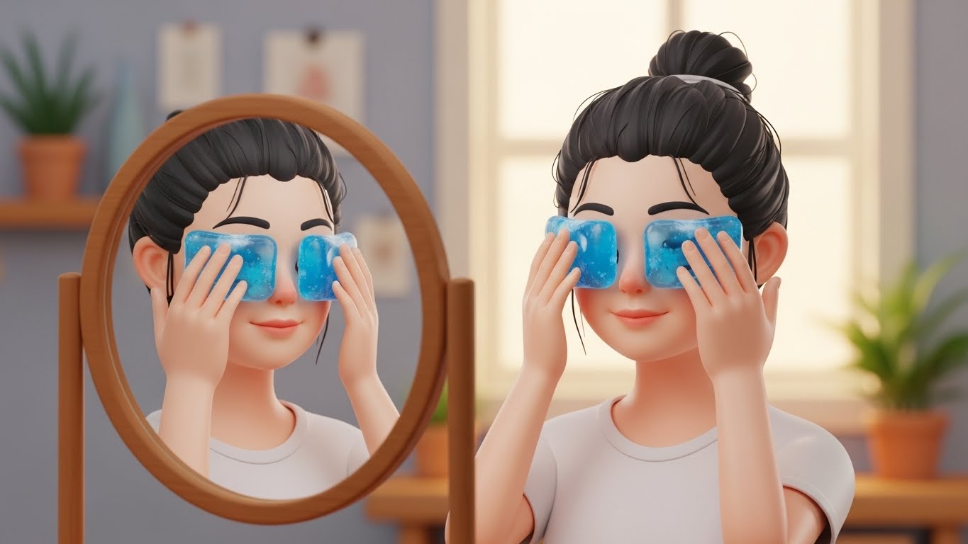 멍과 붓기 잡는 냉찜질