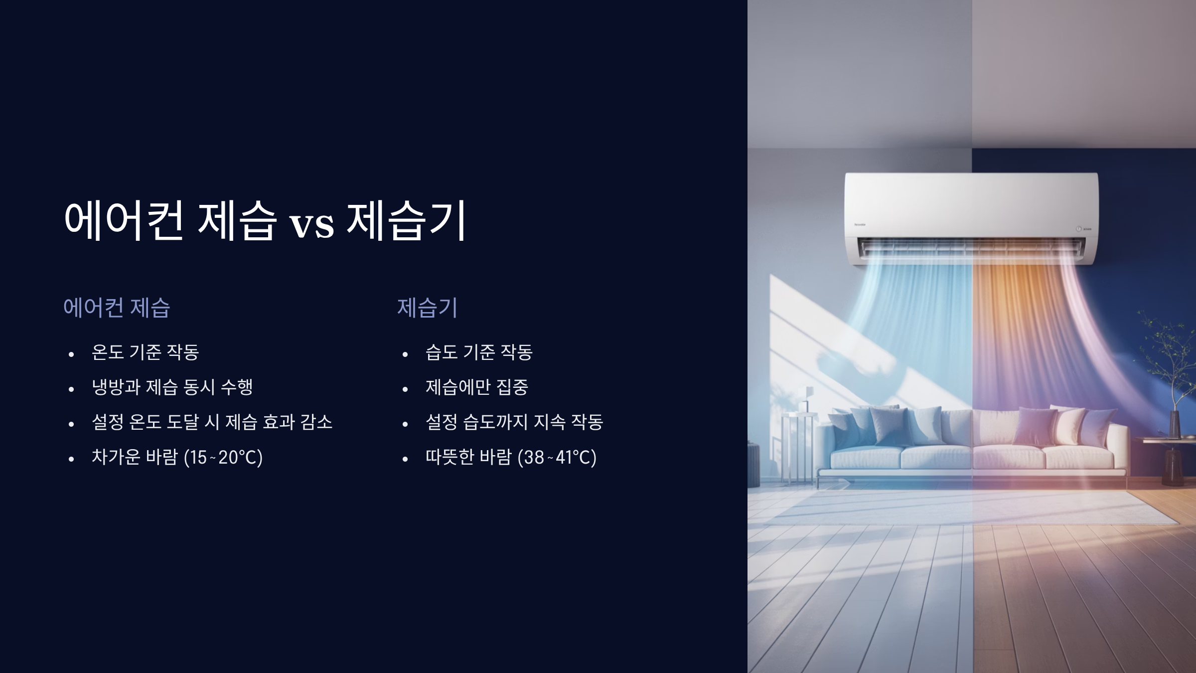 에어컨 제습 vs 제습기 비교