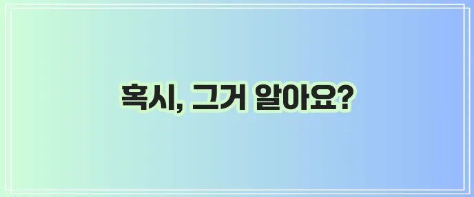 차량 보험에 다이렉트 운전자 보험은 필수입니다
