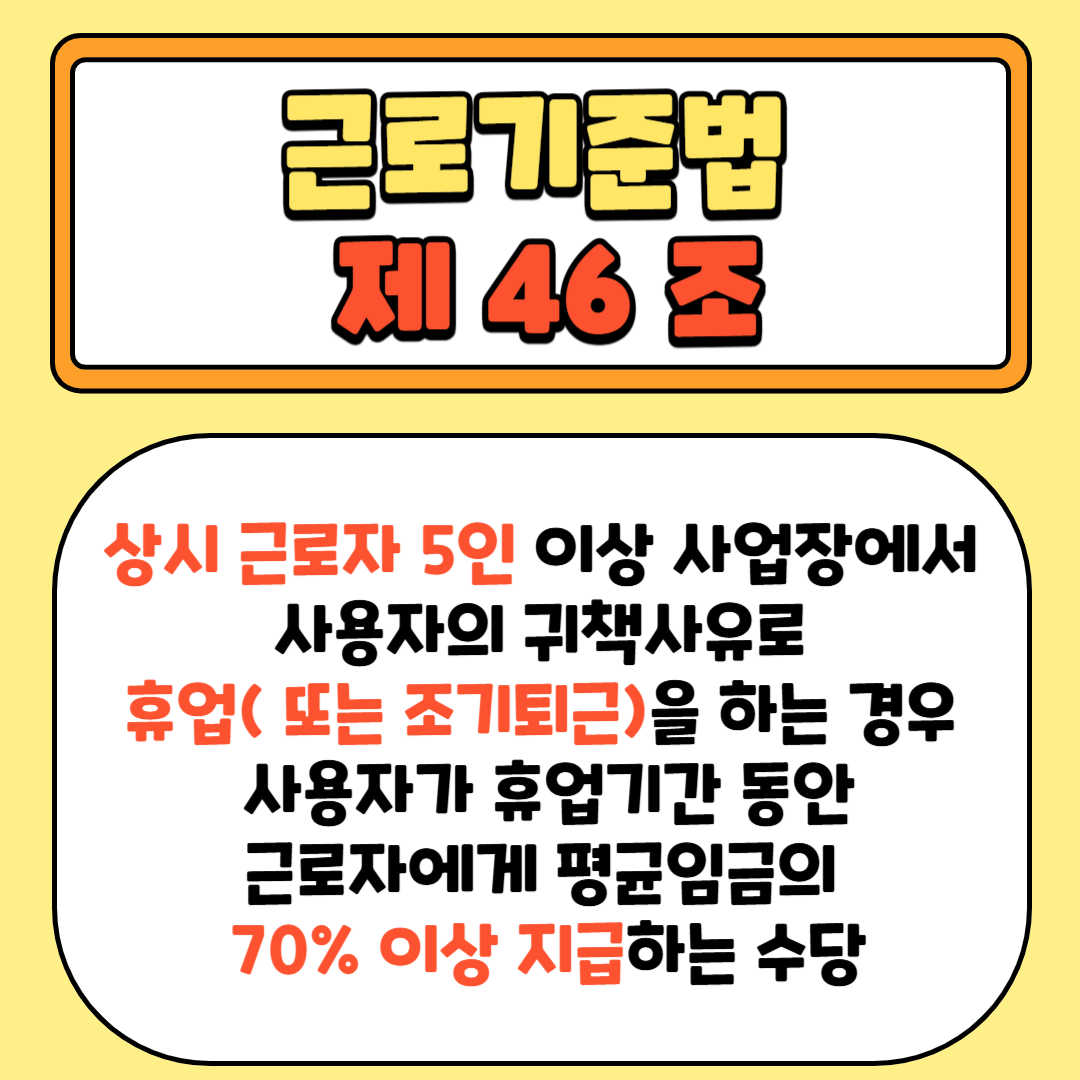 알바 휴업수당 지급 조건, 계산방법