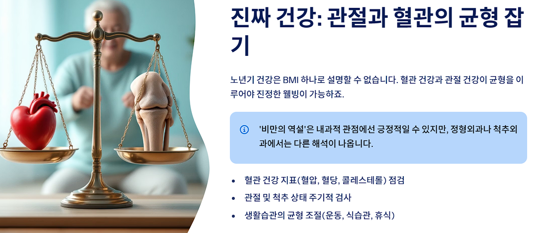 진짜 건강: 관절과 혈관의 균형 잡기