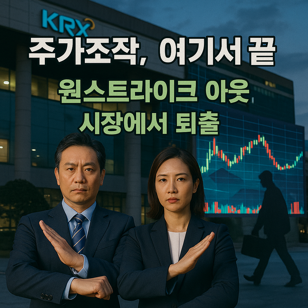 주가조작 원스트라이크 아웃 경고