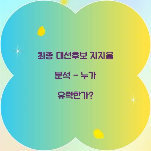 최종 대선후보 지지율