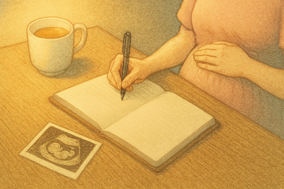 임산부, 매일 쓰는 감사 일기