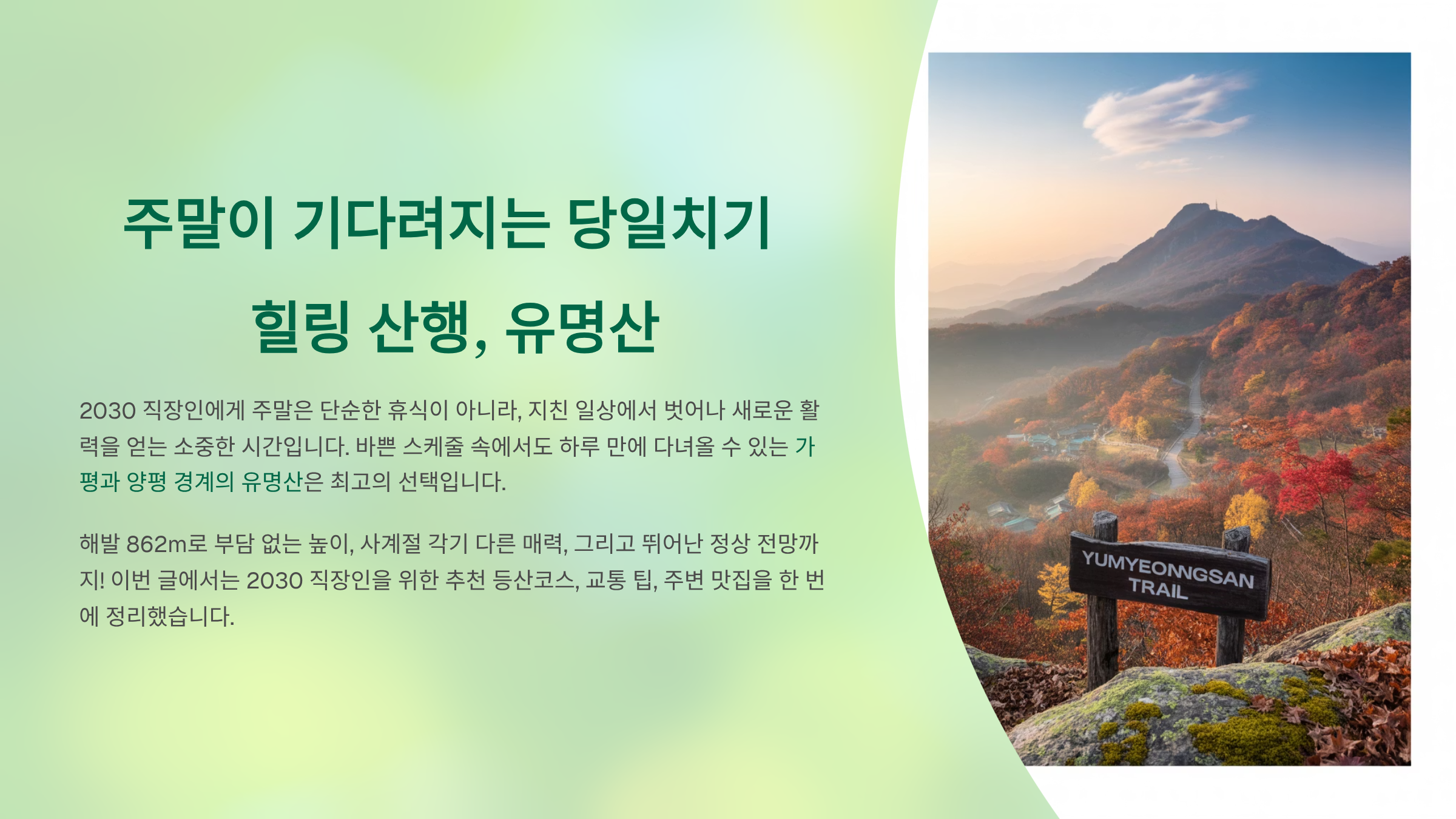 유명산 관련사진 대표