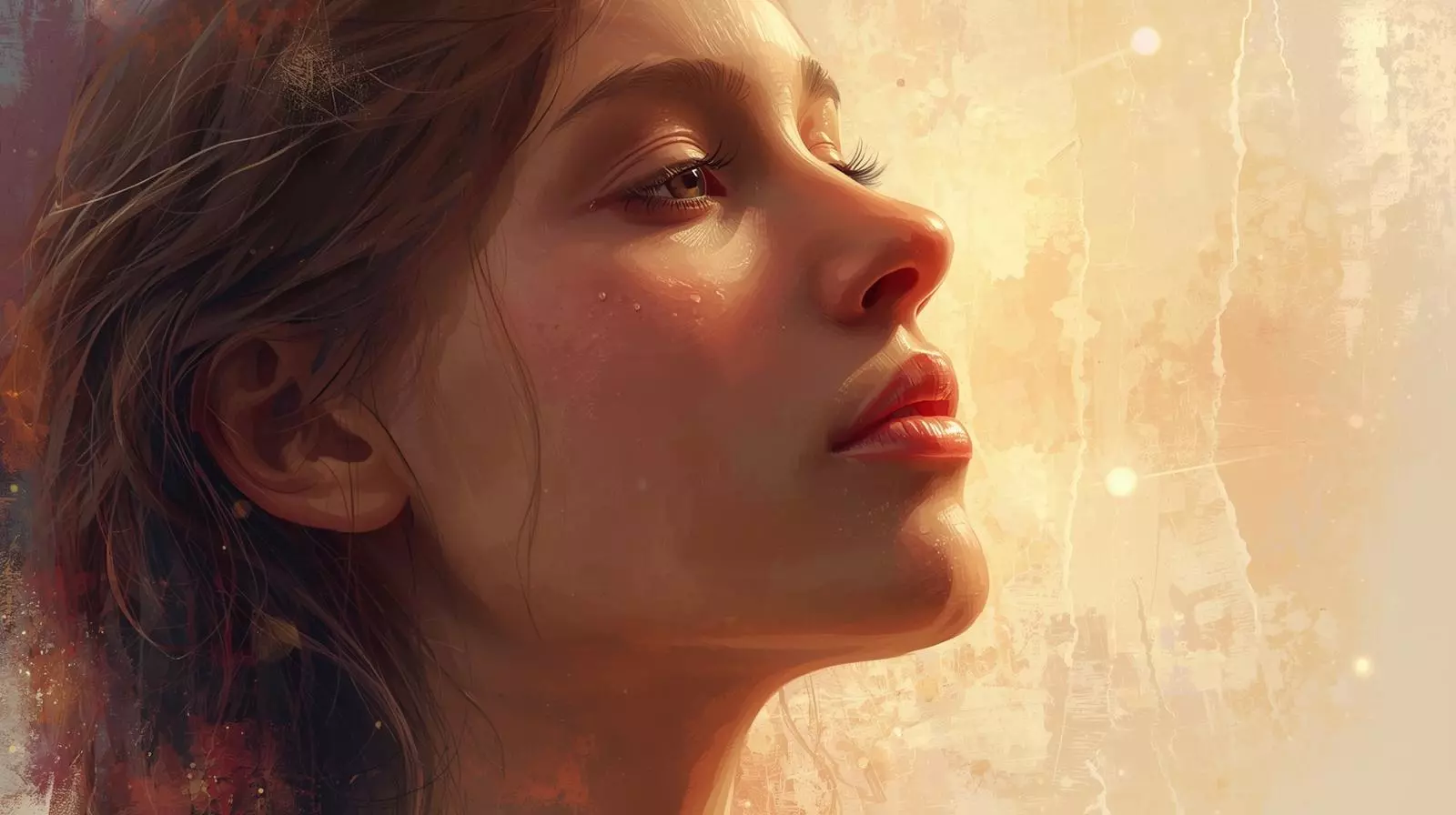 감정을 정리하며 스스로를 위로하는 사람의 이미지