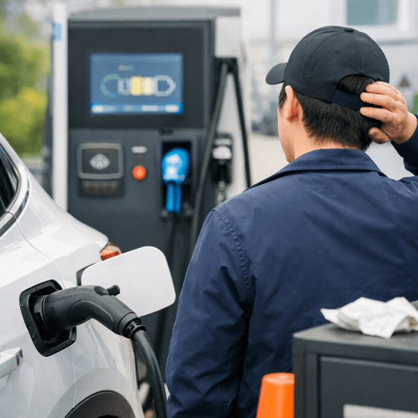 전기차 충전 속도 저하 상황