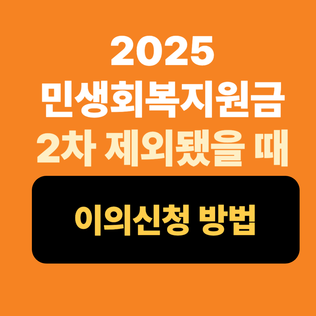 2025 민생회복지원금 2차 제외됐을 때 이의신청 방법은?