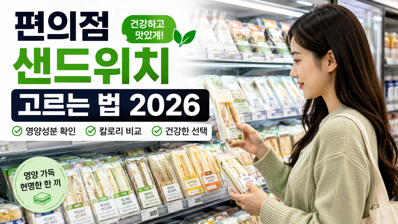 편의점 샌드위치 고르는 법 2026|단백질·당류·나트륨·소스 영양성분 확인법
