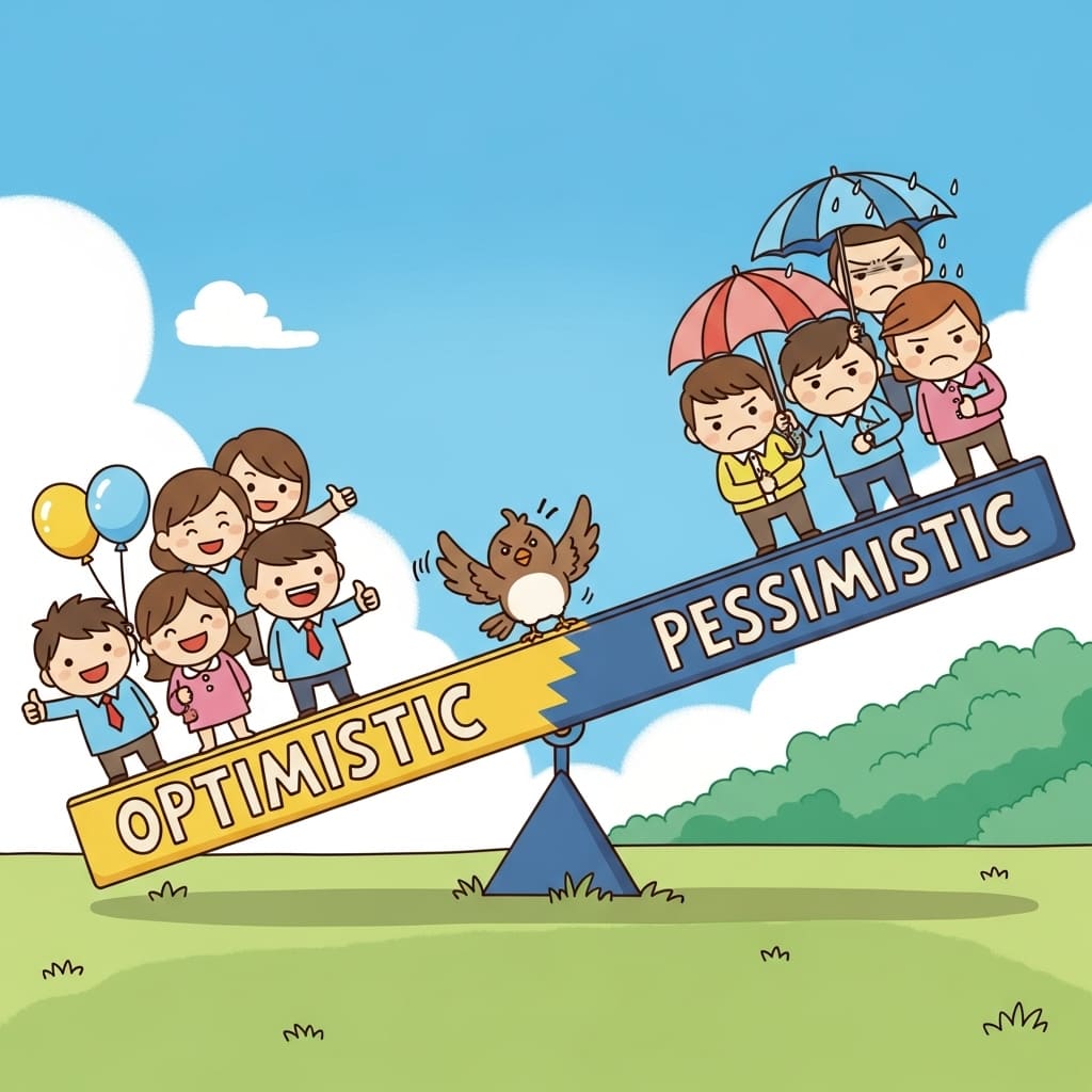 낙관론과 비관론의 차이