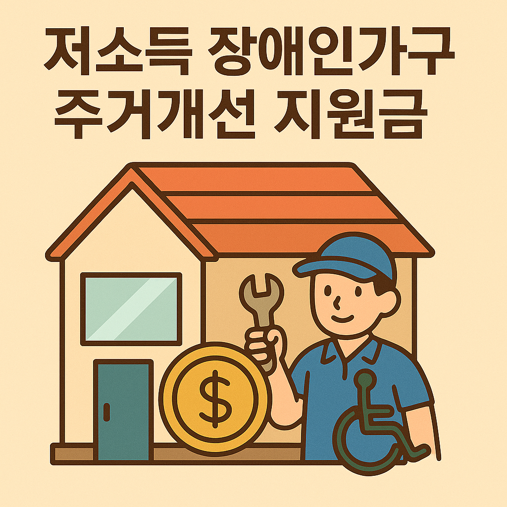저소득 장애인가구 주거개선 지원금 포스터 이미지