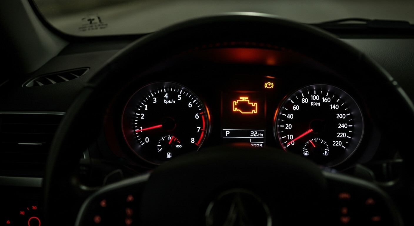 엔진 경고등에 불이들어오는 경우