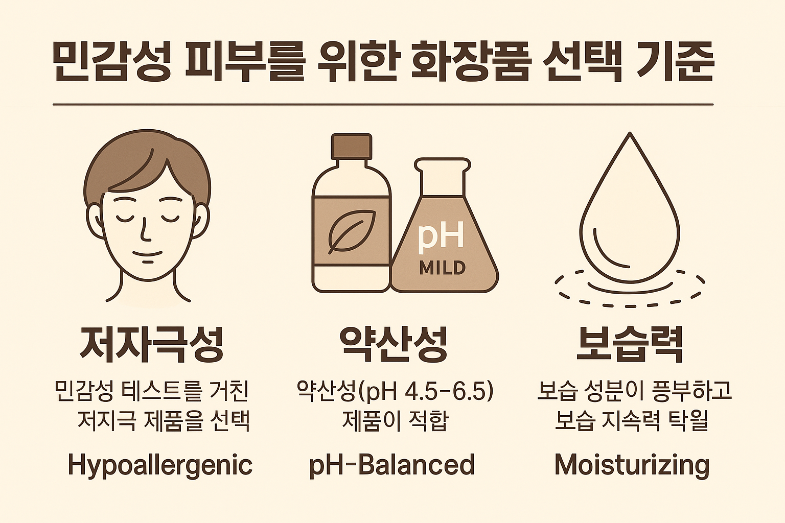 민감성 피부를 위한 화장품 선택 기준