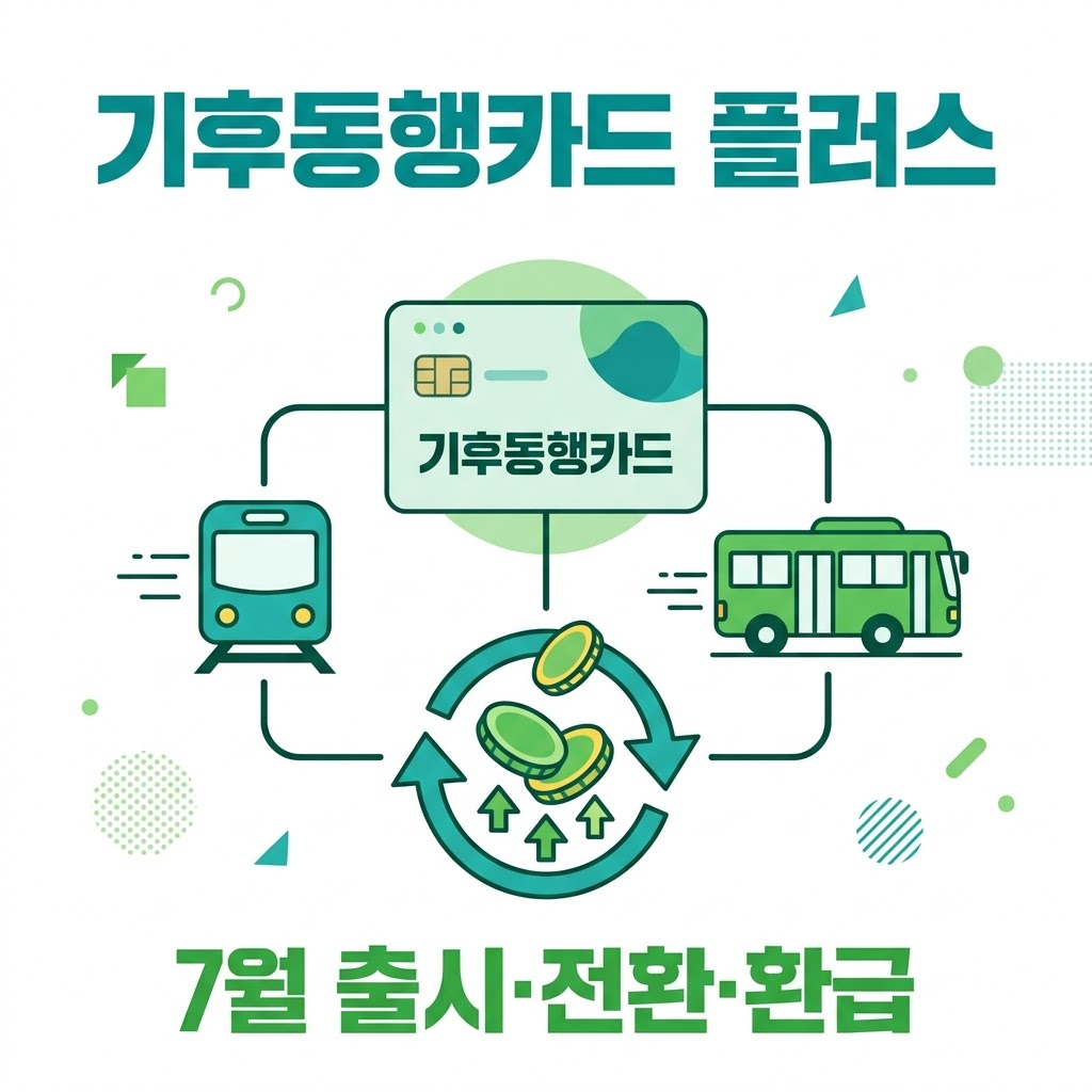 기후동행카드 플러스 K패스 통합 전환 발급 환급 정리 썸네일.