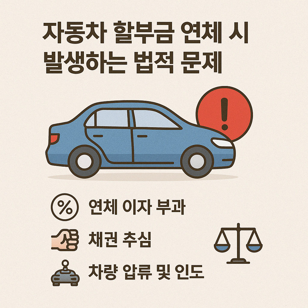 자동차 할부금 연체 시 발생하는 법적 문제