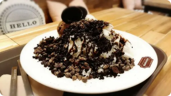 메가커피 팥빙수