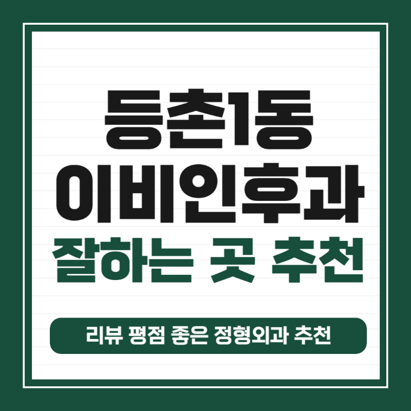 강서구 등촌1동 이비인후과 귀지제거 감기 목 수액 독감 귀 진료 유명하고 잘하는 곳