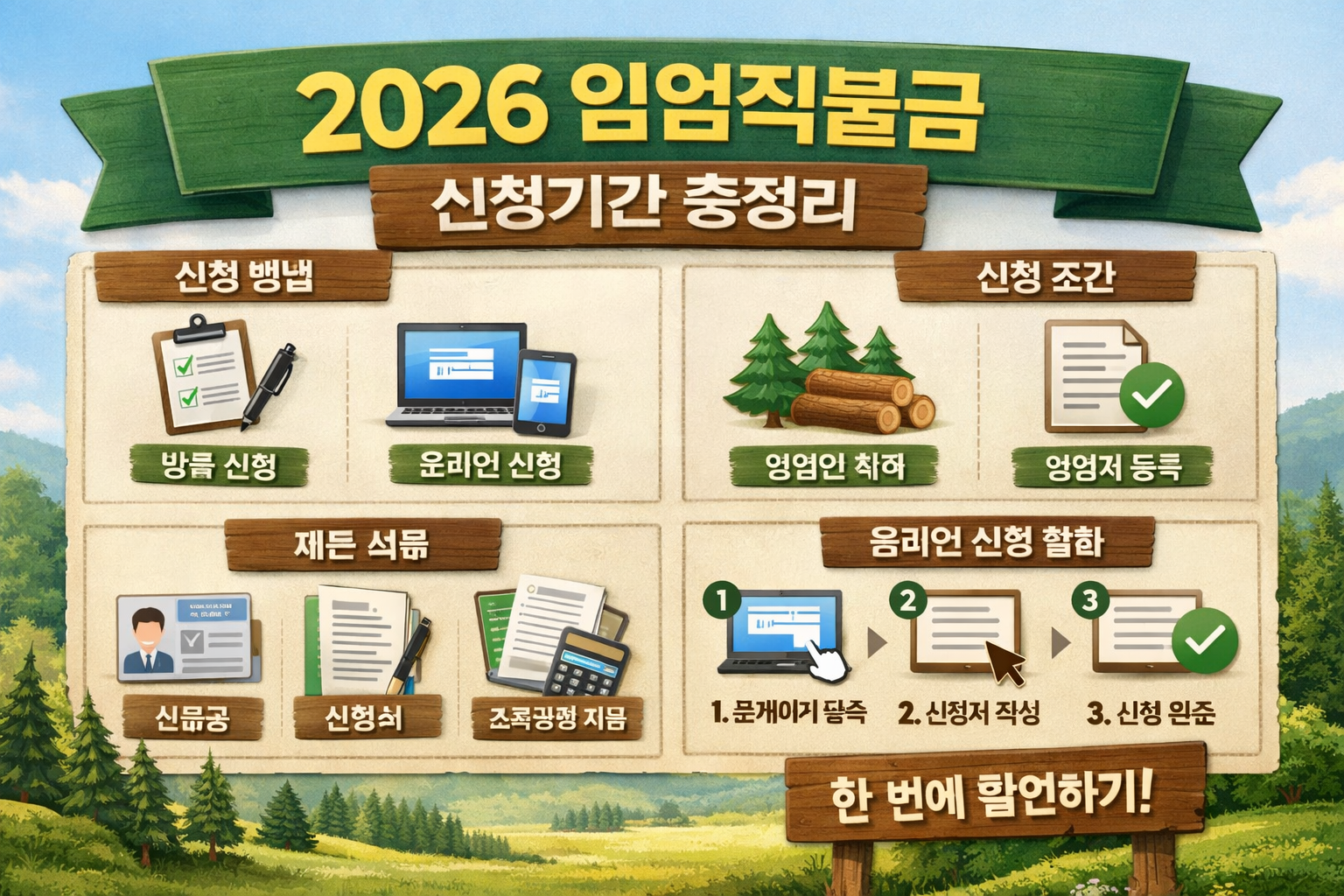 2026 임업직불금 신청기간 총정리 신청방법, 신청 조건, 서류, 온라인신청까지 한 번에