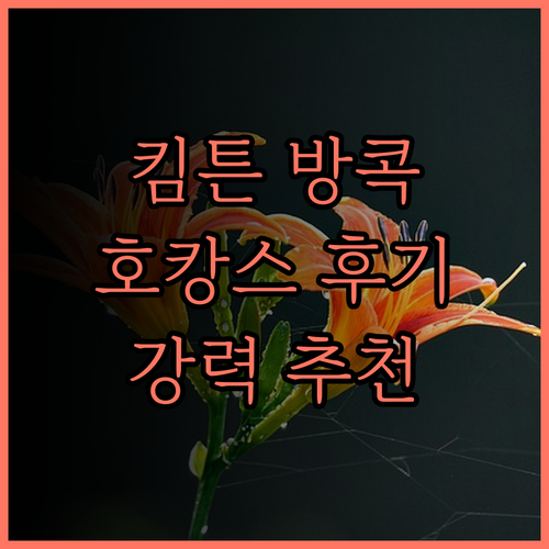 킴튼 말라이 방콕 후기 방콕 호캉스 