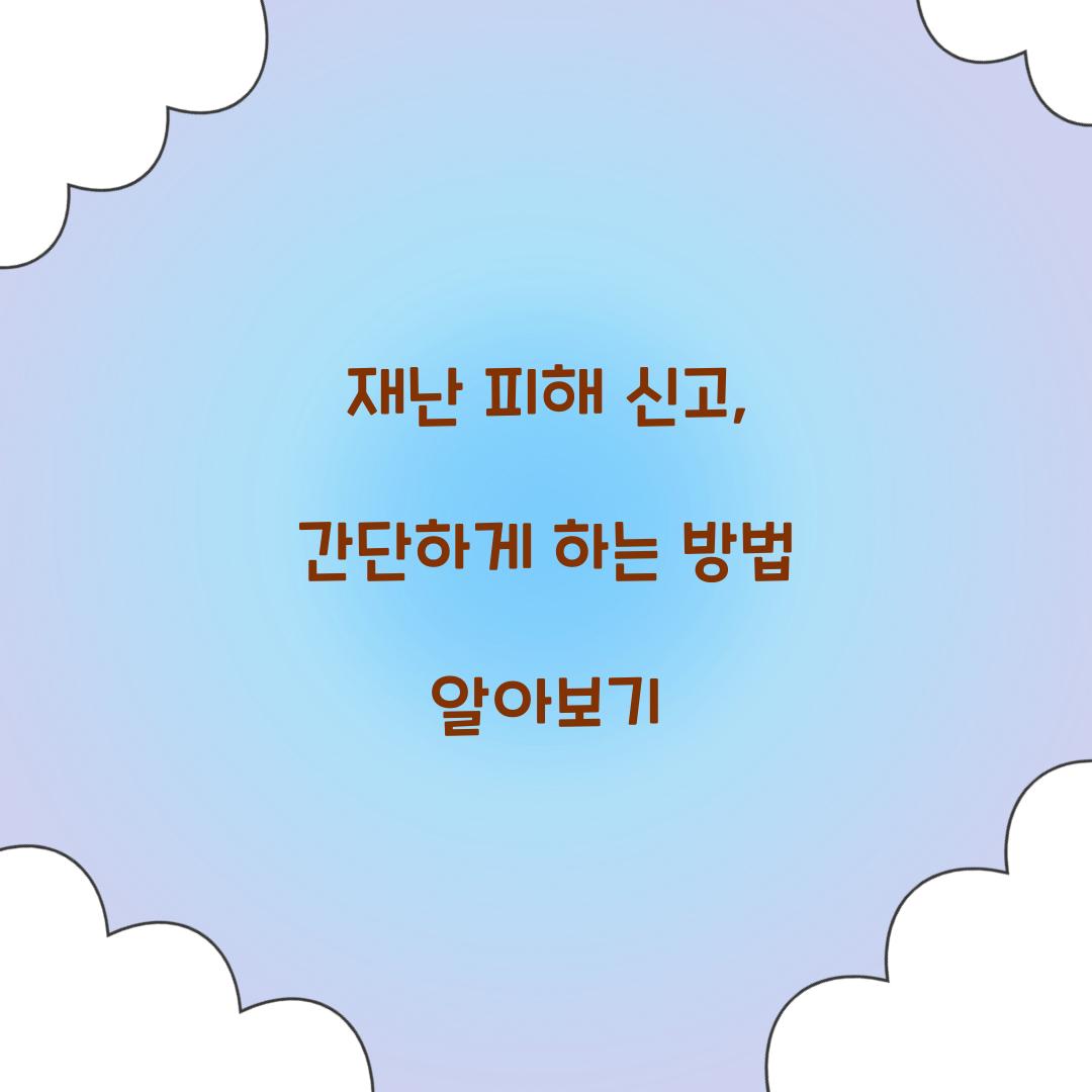 재난 피해 신고